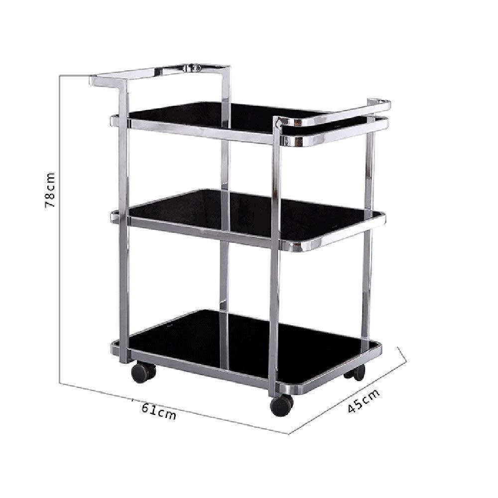 EHVYBDX EHVYBDX t 3-Tier Wrought Iron Service Trolley Home Restaurant Hotel Wine Water Cart Multifunctional Storage Trolley Kitchen
