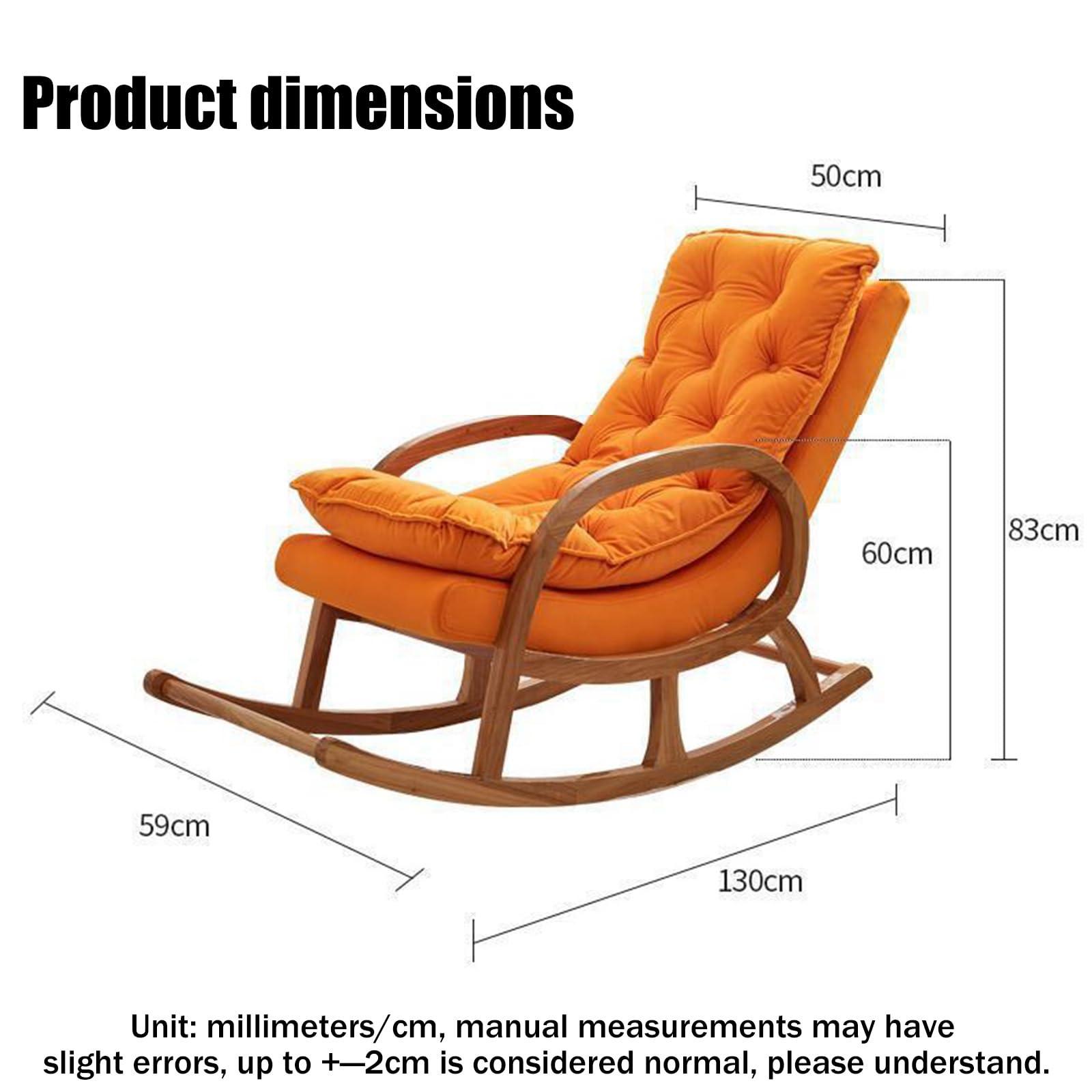 SYUFRE Rocking Chair Nursery Nursing Armchair with Wood Base Baby Glider Rocker Rocking Accent Armchair for Living Room, Bedroom, (Size : Light Gray Fleece Fabric)