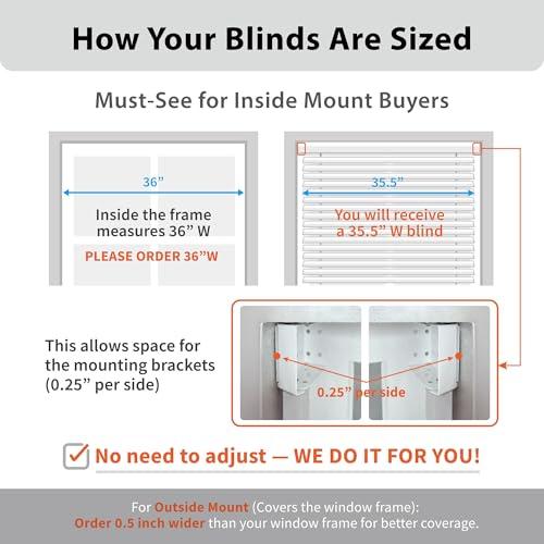 DEZ FURNISHINGS DEZ FURNISHINGS Cordless 2" Faux Wood Blind, 56.25" W x 72" H, White