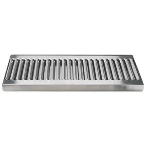 ACU Precision Sheet Metal ACU Precision Sheet Metal 0100-24 Surface Mount Drip Tray, No Drain, Stainless Steel, 4 Brushed Finish, 5" x 24" x 3/4", Silver