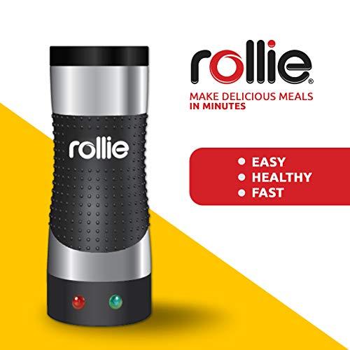 Rollie Rollie Egg cooker Automatic Electric Vertical (Stainless steel) / Egg sandwich,Egg rolls, Omelets, Scrambled eggs, Breakfast egg maker. Free cleaning brush + 25 recipes