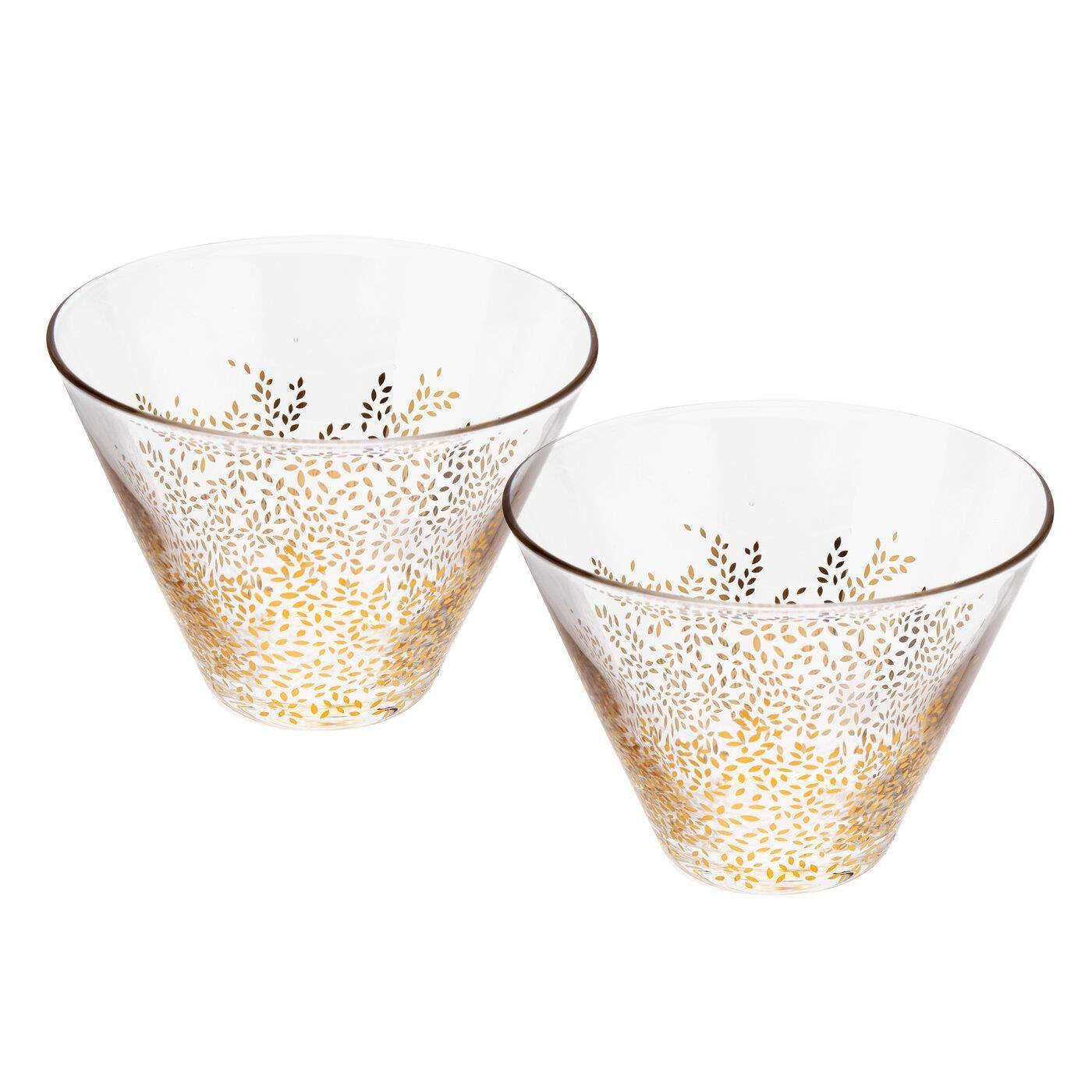 Sara Miller London Sara Miller SM79261-XD Portmeirion Chelsea Collection Glass Bowls Boxed Set of 2, Porcelain