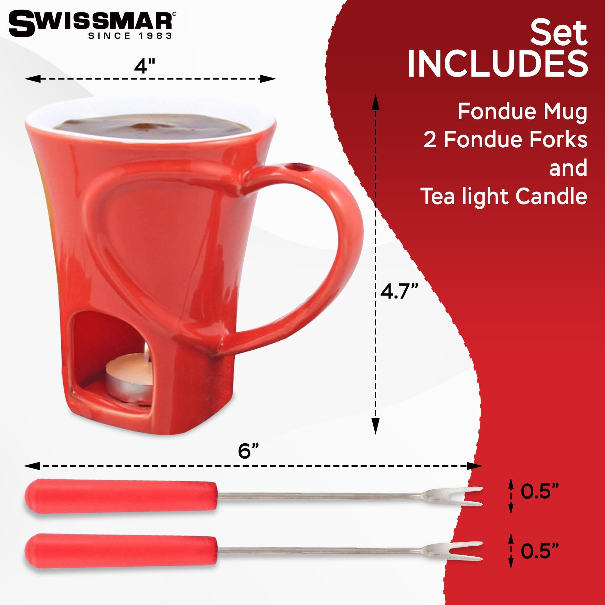 Swissmar Swissmar F12066 4-Piece Sweetheart Chocolate Fondue Mug Set