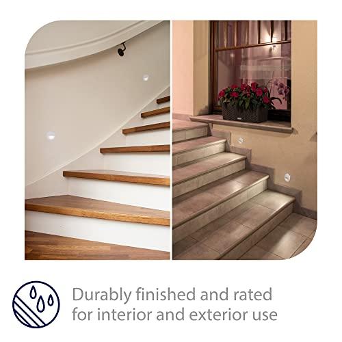 WAC Lighting WAC Landscape Lighting, LEDme 120V LED Half-Round Indoor and Outdoor Step and Wall Light 3000K Built-in LED in Brushed Nickel