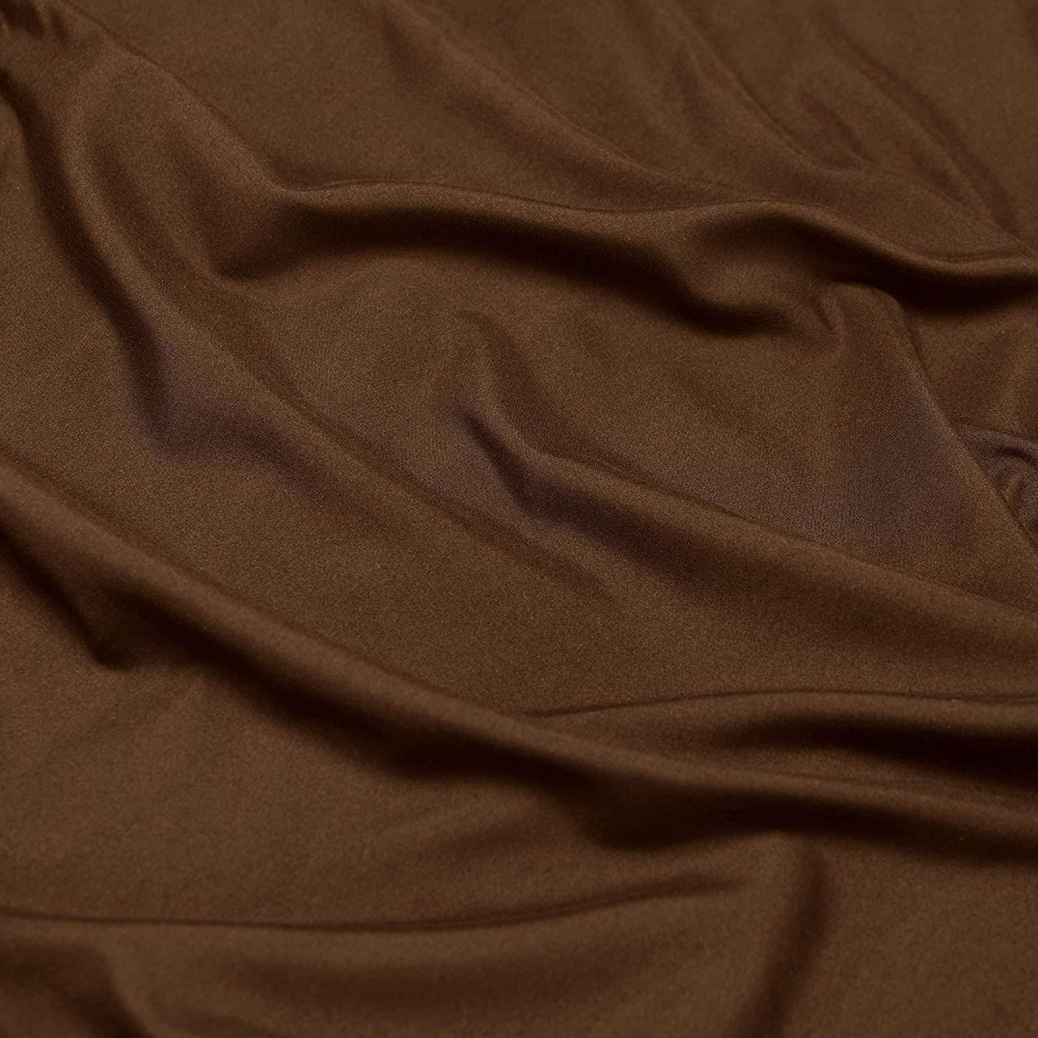 Comfort Bed Store Comfort Store Bedding 2 Piece 500 GSM Comforted Set Collection Organic Cotton 400 Thread Count Solid 1 Duvet Cover, 1 Comforter (Chocolate Twin, Set of 2)