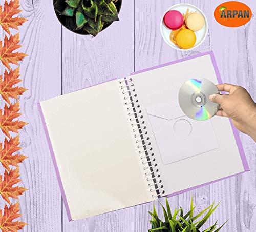 ARPAN ARPAN Large Self Adhesive Photo Albums with 20 sheet/40 Sides (Pastel Purple)