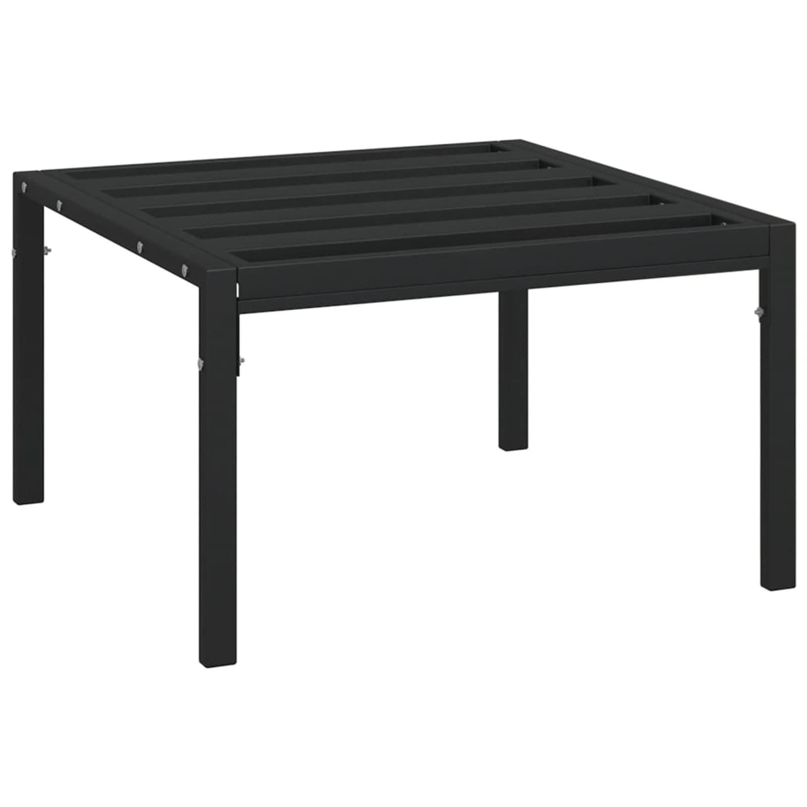 Gecheer Gecheer Patio Coffee Table Modern Table for Home Living Room, Office Black 23.6\"x23.6\"x13.8\" Steel SJ234634A