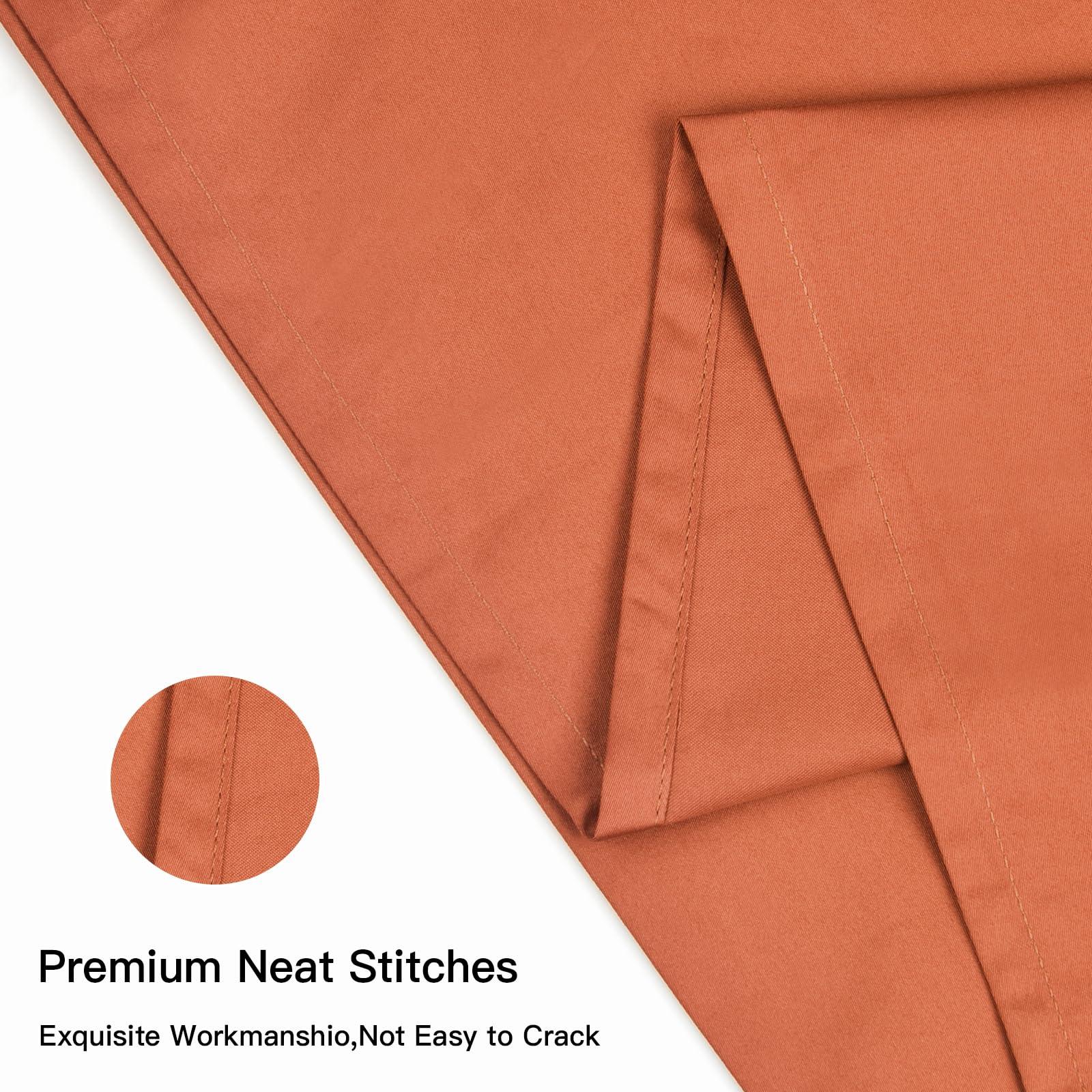 Deep Dream 100% Cotton King Pillowcases Set of 2, Deep Dream 600 Thread Count Pillow Cases, 20x36 Inches, Super Soft and Breathable Envelope Closure (Orange)