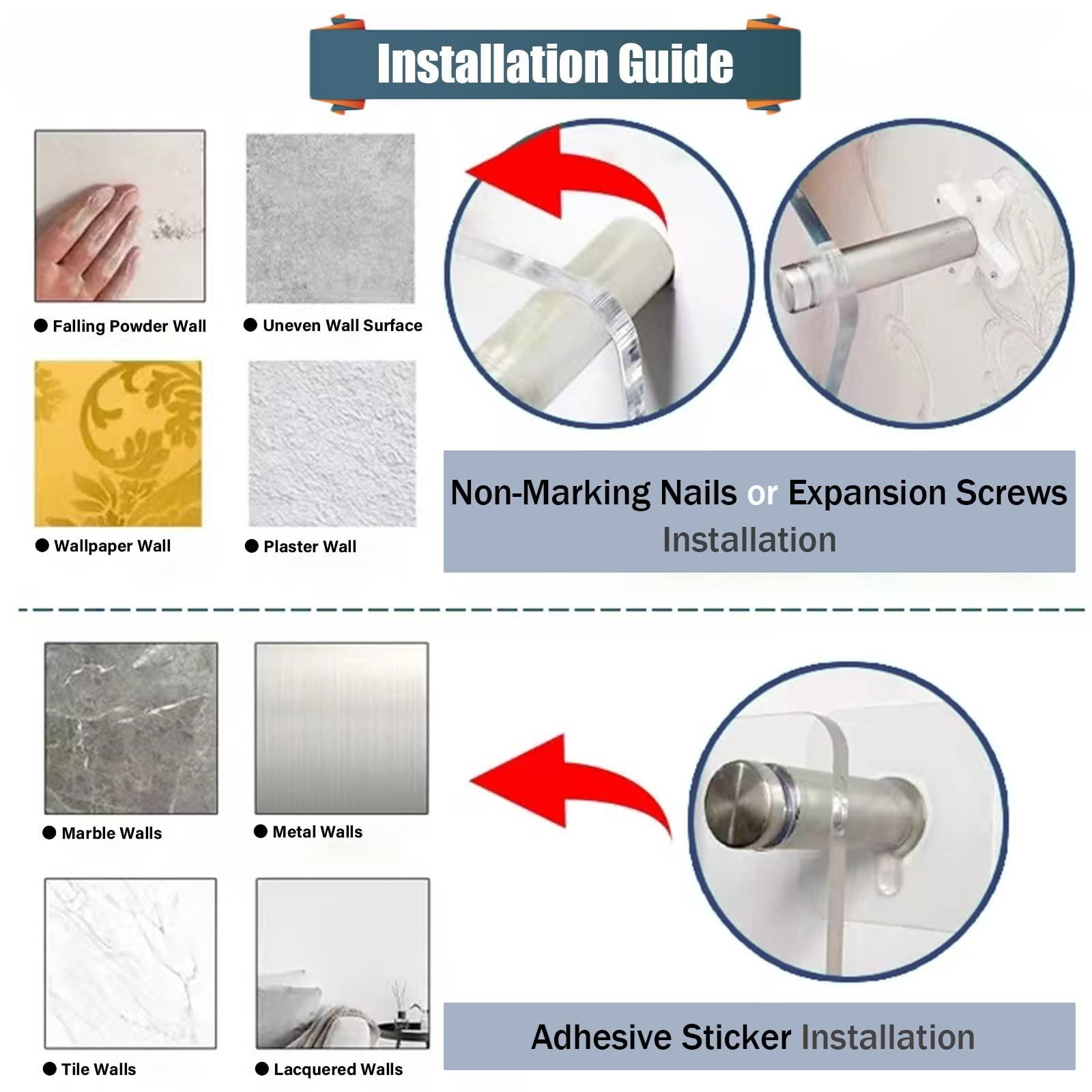 LXLZYXSF LXLZYXSF Wall-Mount Handouts Organizer Bookshelf Magazine Holder Acrylic Pamphlet Rack, 15.7 19.6 23.6 27.5 31.5 35.4 39.3 43.3 47.2 Inch Length (Color : 3pcs, Size : 40x16x5cm/15.7x6.3x2in)