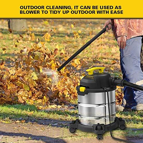 Stanley Stanley SL18116 Wet/Dry Vacuum, 6 Gallon, 4 Horsepower, Stainless Steel Tank, 4.0 HP, Silver+yellow