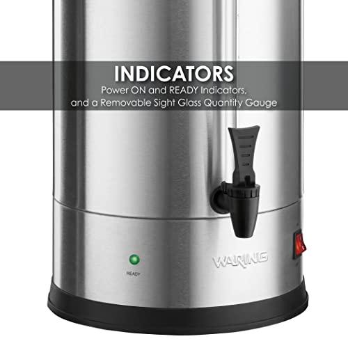 Waring Waring Commercial WCU550 55-Cup Commercial Heavy Duty Stainless Steel Coffee Urn, Silver