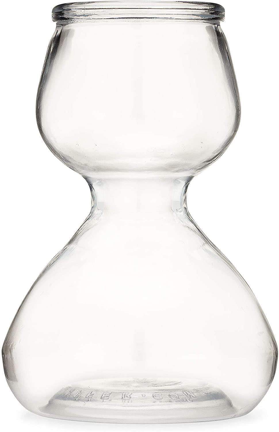 QUAFFER QUAFFER Double Bubble Layered PLASTIC Shot Glass Clear Chaser Shot Glass Jigger for Smooth Tasty Shots Fun Unique Split Shot Glasses Barware (Set of 36)