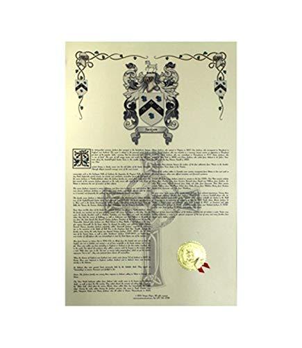 HRC Paredes Coat of Arms, Family Crest and Name History - Celebration Scroll 11x17 Portrait - Spain Origin