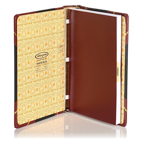 Wilson Jones Wilson Jones Minute Book, Binder Only, Letter Size, 500 Page Capacity, Imitation Leather, Red and Black (W397-15)