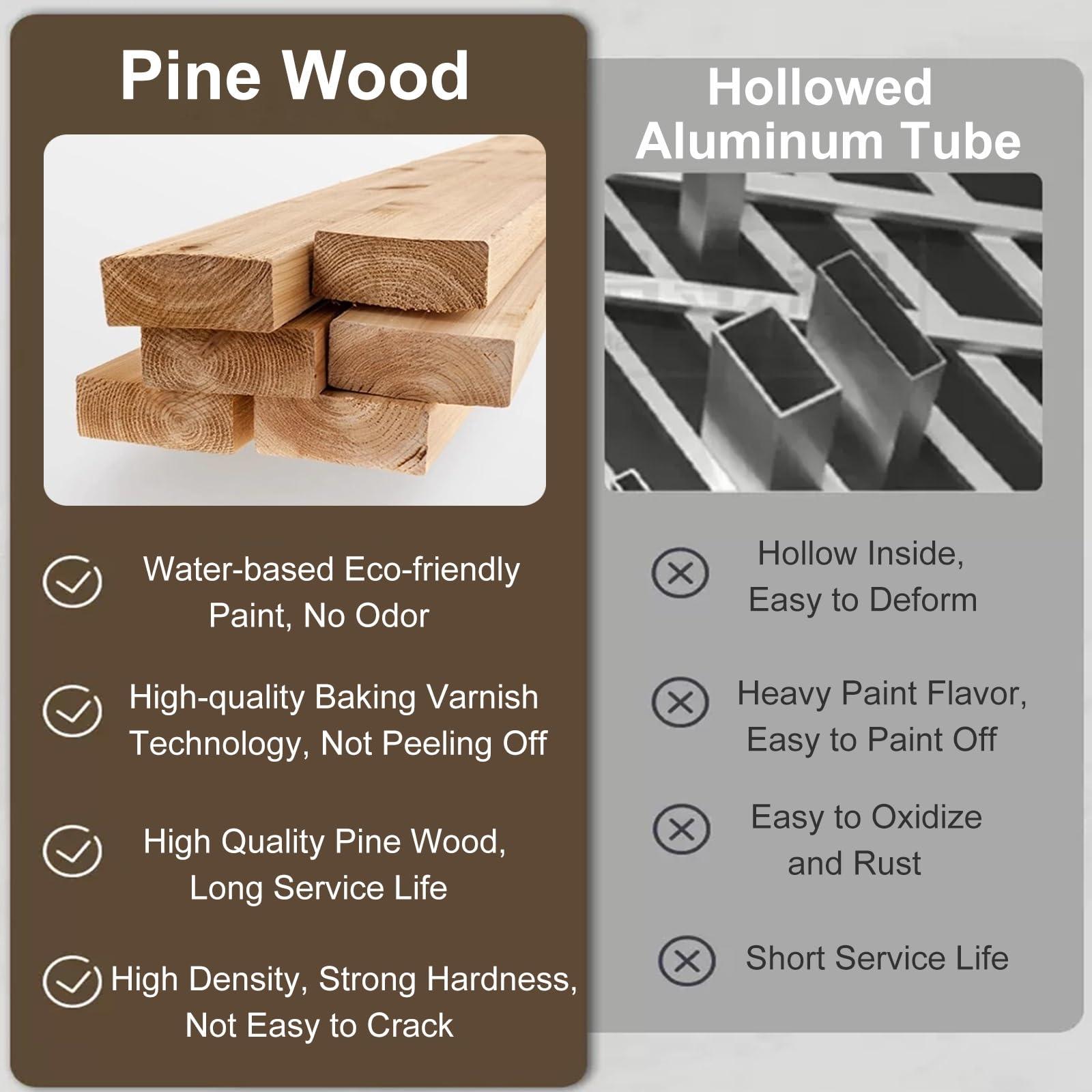 ZAQYCM ZAQYCM Wood Slat Room Dividers Floor to Ceiling, 8 7 6 5 4 3 Feet Tall Wall Partition Screen Post for Office, Stairway, Lofts and Porch, Modern Living Room Decorative Panel(1 Pack,70cm/27.5in/2.3ft)