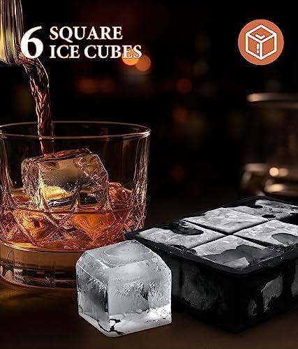 DclobTop Dclobtop Ice Cube Trays and Ice Molds, Silicone Ice Cube Molds for Freezer with Lid, Diamond & Sphere Ice Ball Maker & Square Ice Cube Maker for Whiskey, Cocktails and Homemade, Reusable