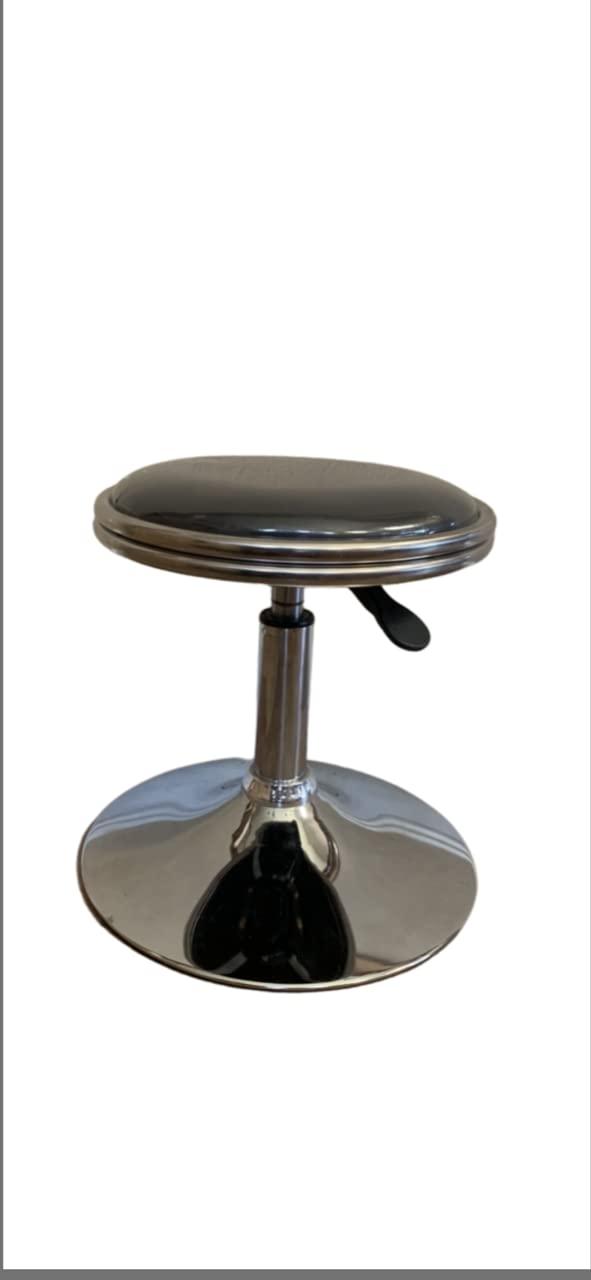 TOP US VIDEO ARCADES Top Us Arcades Set of 2 Swivel Bar Stools Easy Adjustable Height Leather Padded Cushion Work Home Bar Man Cave Arcade Room Garage Padding Black top Shiny Chrome