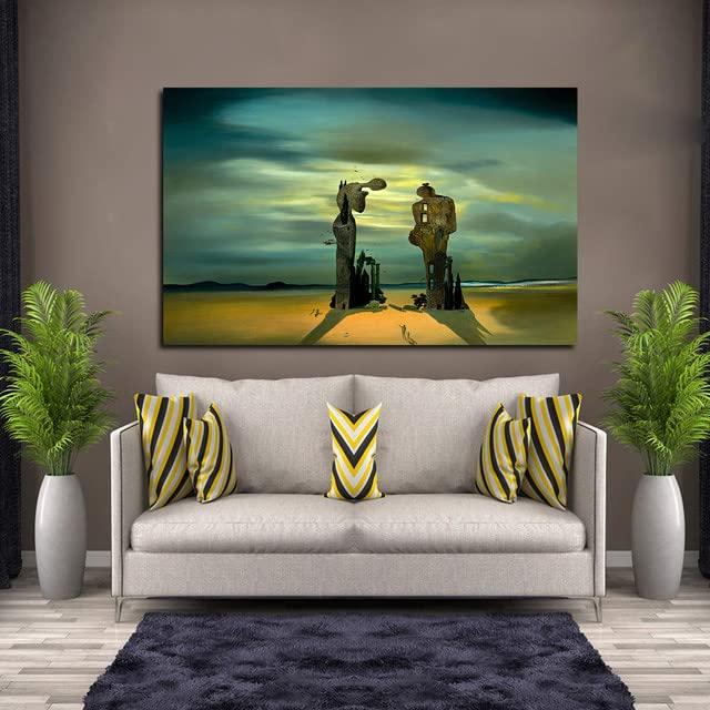 BOHU ARTS BOHU ARTS Dali Canvas Art Salvador Dali Angelous Wall Art Framed Painting for Bedroom Livingroom Office Ready to Hang