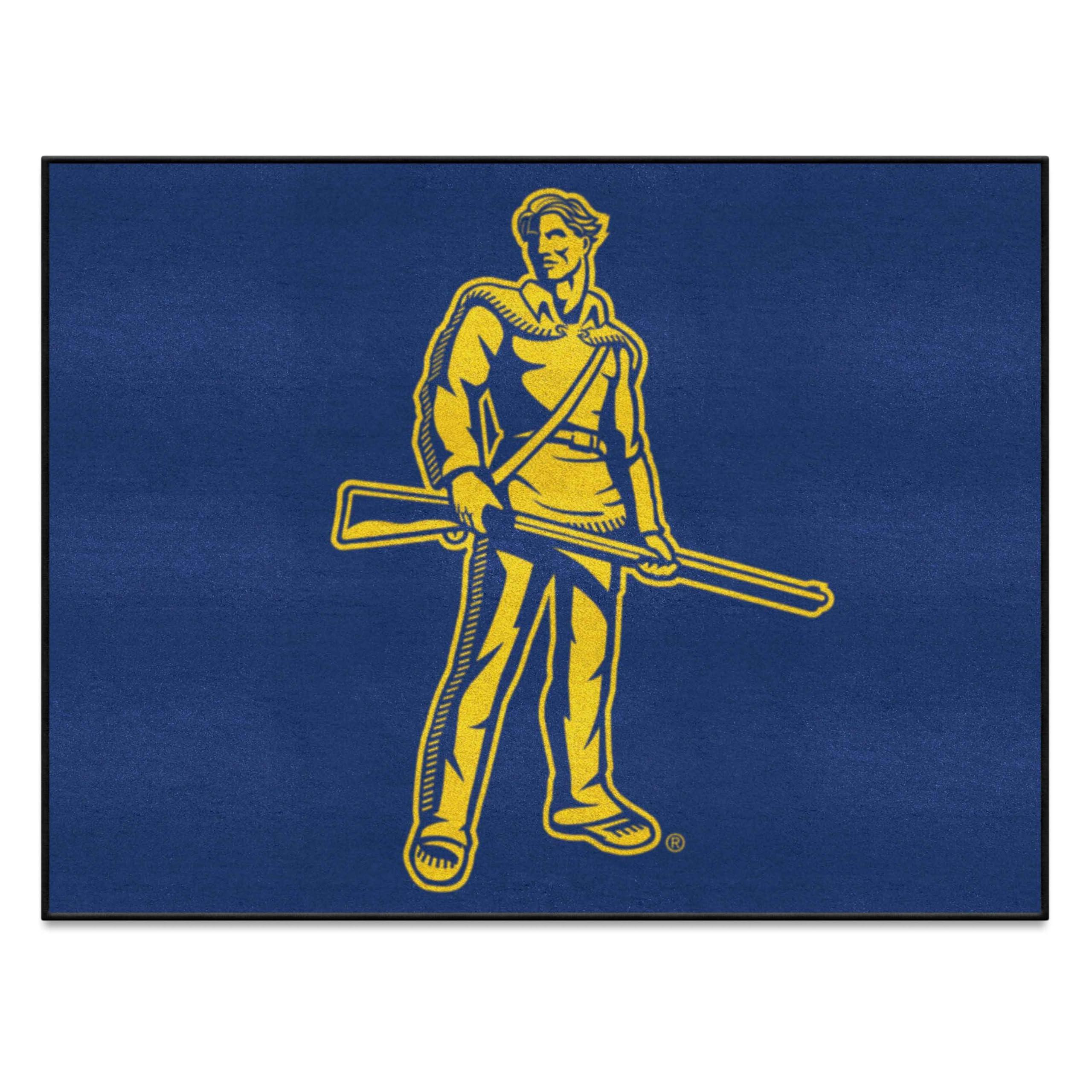 FANMATS FANMATS 36746 West Virginia Mountaineers 5ft. x 8 ft. Plush Area Rug