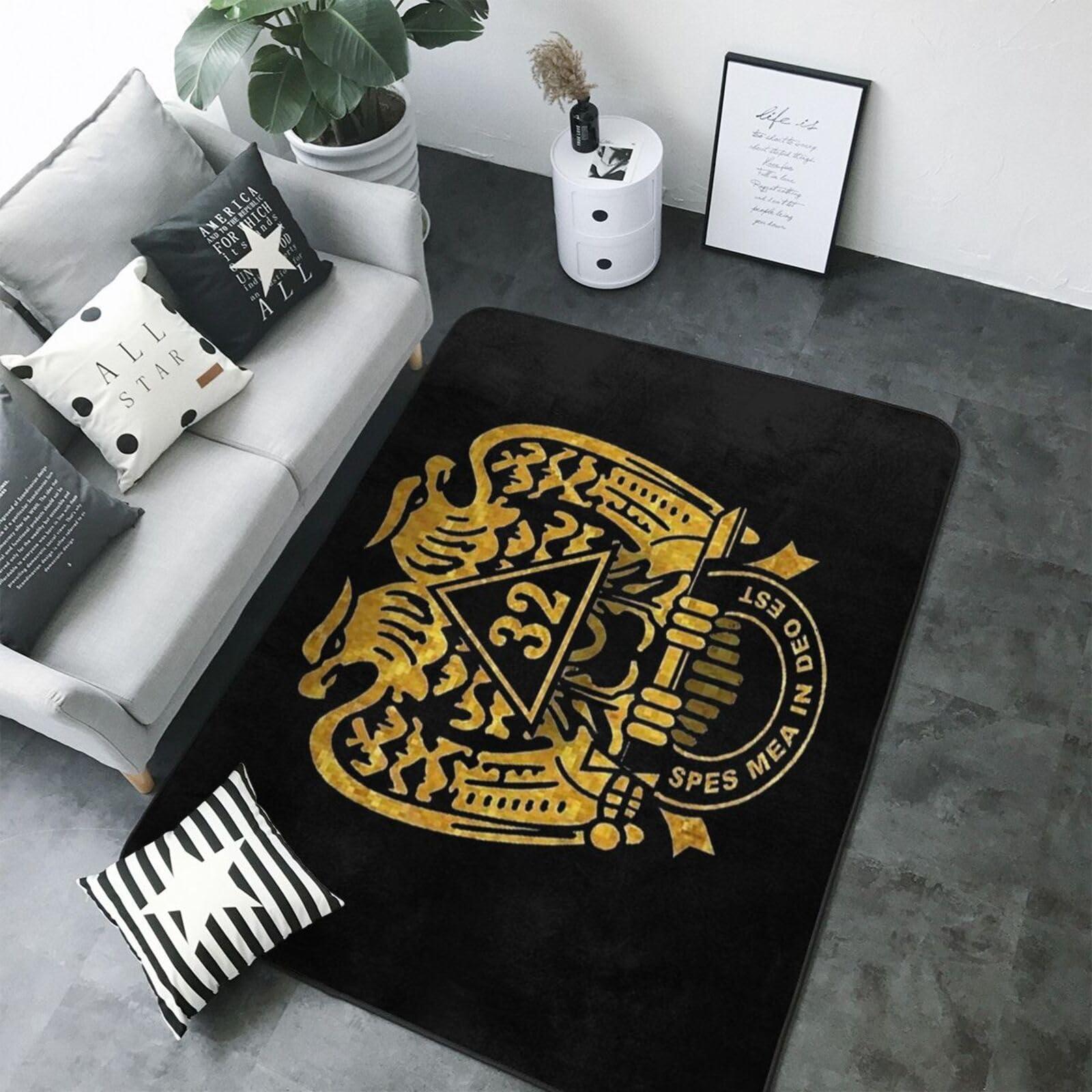 zaclay Masonic Series 32nd Degree Masonic Area Rugs Living Room Bedroom Kitchen Carpet Floor Mats Home Decor 80 X 58 Inch
