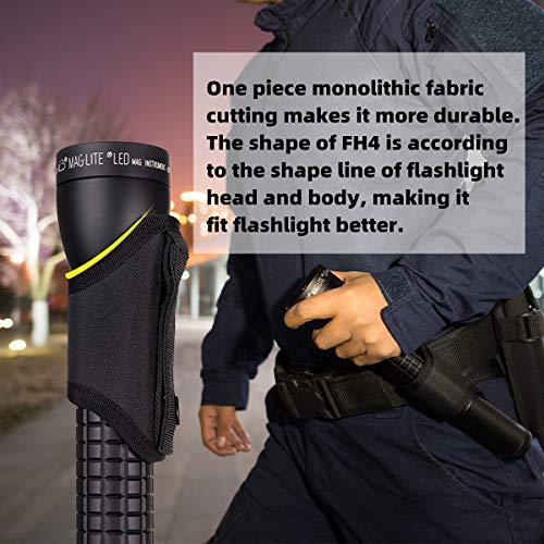 Weltool Weltool Open Top Flashlight Holster Holder Belt Carry Cases Compatible MAGLITE ML300, 2-6CELL D Series, MAGCHARGER Rechargeable