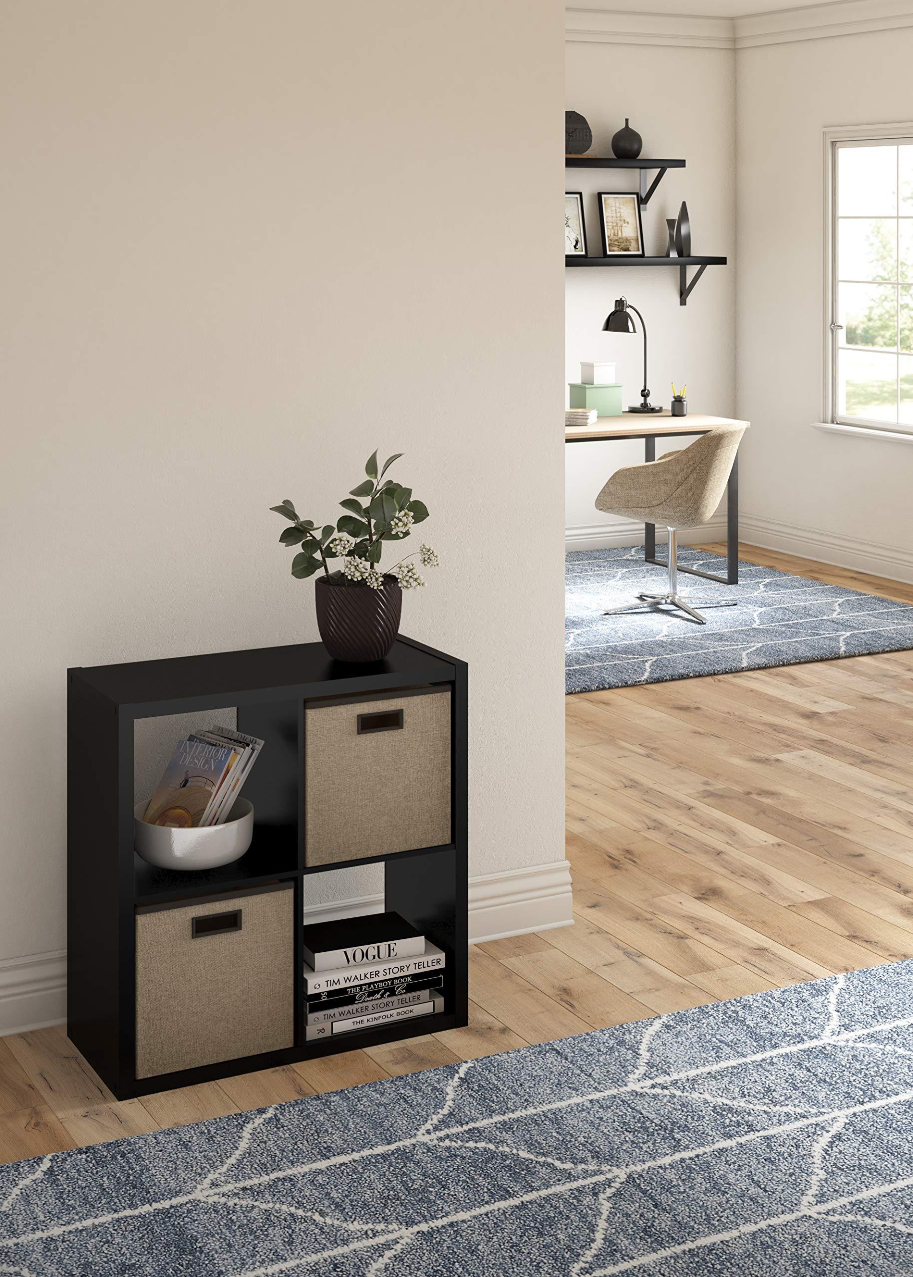 ClosetMaid ClosetMaid 4556 Decorative Open Back 4-Cube Storage Organizer, Black