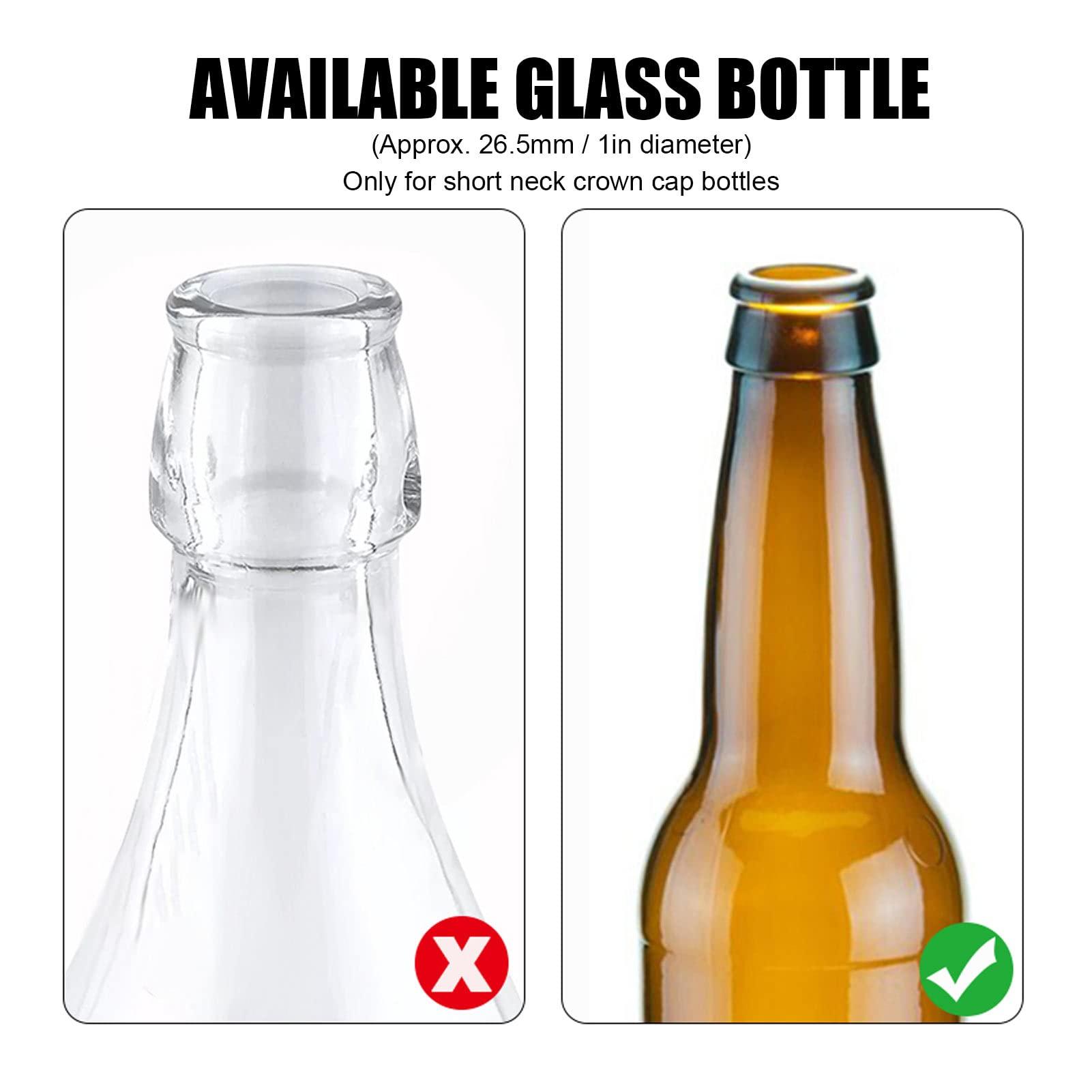 Cryfokt Beer Bottle Filler, No Foam Counter Pressure Bottle Filler with Removable Clip Lock 304 Stainless Steel Fast Filling Glass Bottle Filling Tool for Beer & Wine