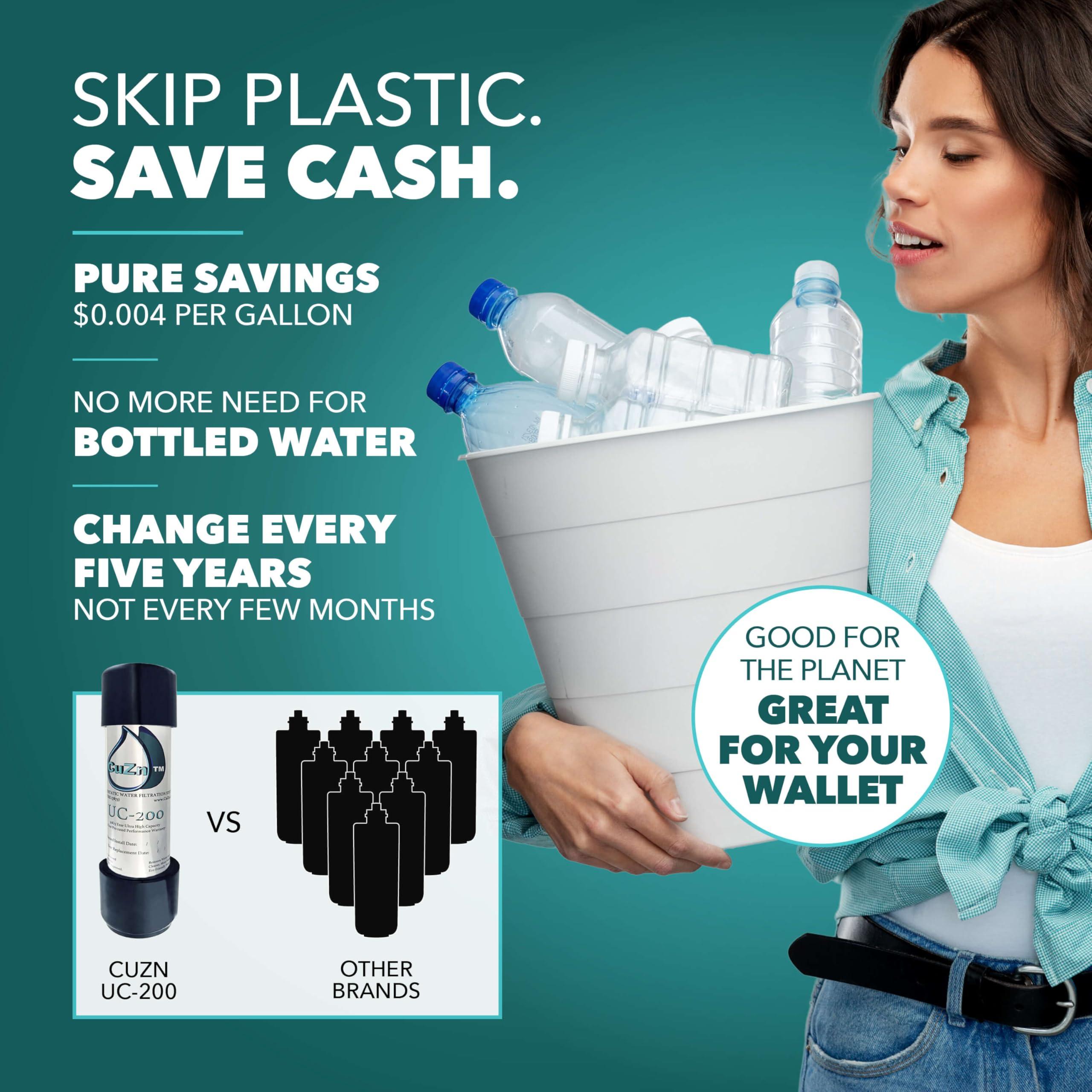 CuZn CuZn UC-200 Under Counter Water Filter - 50K Ultra High Capacity - Made in USA