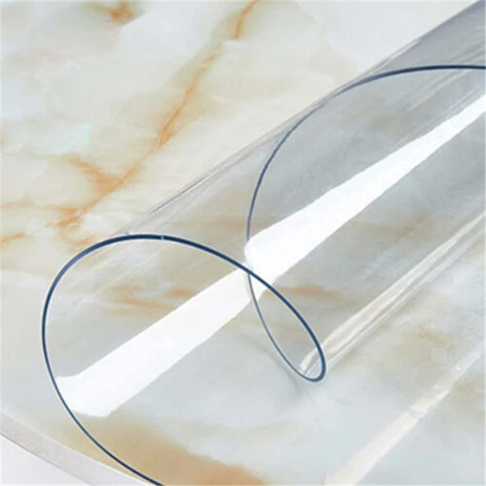 Coyang Customizable 1.0mm Thick Round Desk Cover Protector, Clear Desk Cover, Round Vinyl Desk Pad, PVC Plastic Table Cover for Office, Dresser, Night Stand, Computer & Writing Desk