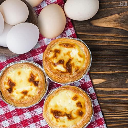 LEGLO Silver Aluminum Foil Tart Pan - 100Pcs Disposable Mini Pie Tins Round Pan for Cake Pie Tin Foil Pans Tin - Tin 2.9 inch Liners Aluminum Pans Disposable Mini Tart Pan Mini Cheesecake Pans for Baking