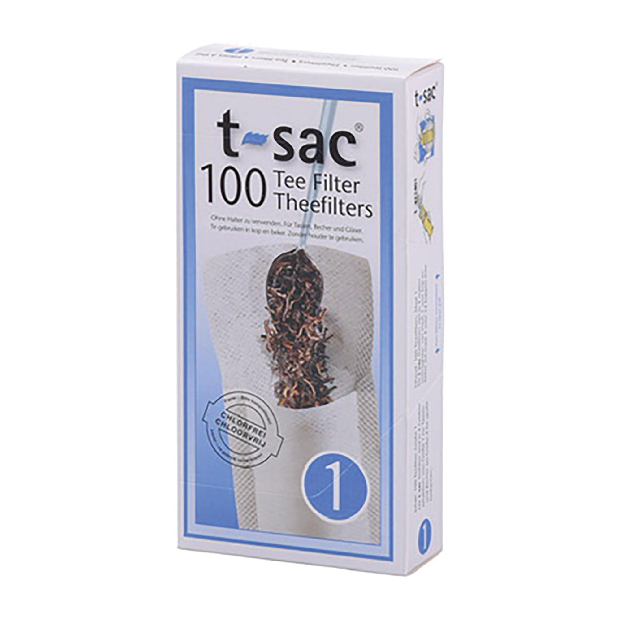 T-Sac T-Sac Tea Filter Bags, Disposable Tea Infuser, Number 1-Size, 1-Cup Capacity, Set of 200