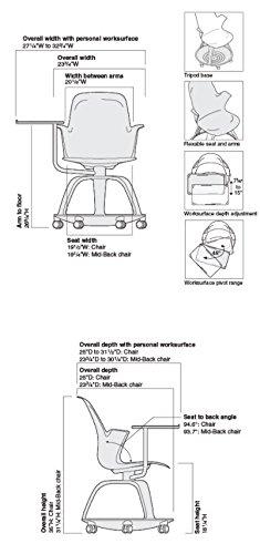 Steelcase Steelcase Node Multipurpose Chair: Tripod Base - Standard Carpet Casters