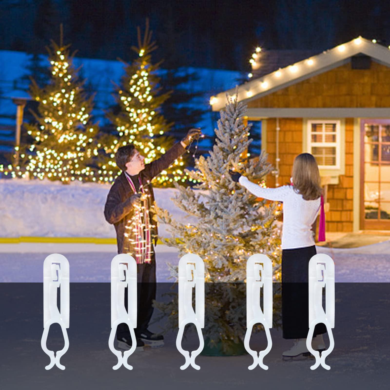 Mokylor Mokylor 200 Pack Christmas Gutter Light Clips, Outdoor Hang Gutter Hooks Black Plastic Light Hanger Hooks Weatherproof Outdoor Light Clip Holiday Light Clip for Christmas Decoration String Light