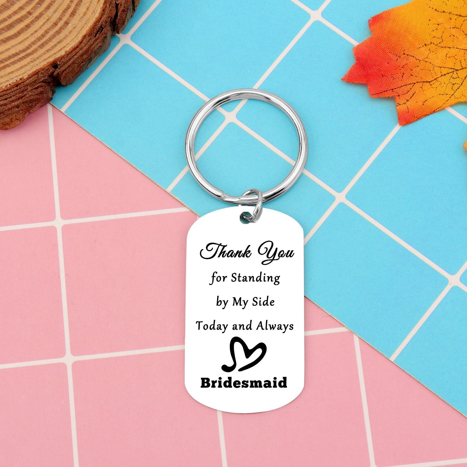 Heigebi Heigebi 12PCS Bridesmaid Keychain Bridesmaid Gift From Bride Wedding Bridal Shower Gifts for Maid Of Honor Proposal Gifts Bridal Party Bachelorette Party Presents