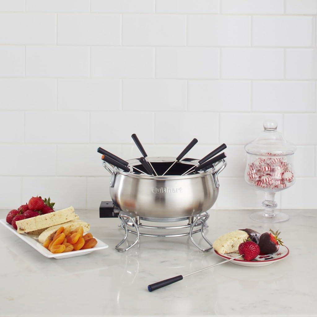 Cuisinart Cuisinart Fondue Pot, 3 Quart, For Chocolate, Cheese, Broth, Oil, Stainless Steel, CFO-3SSP1
