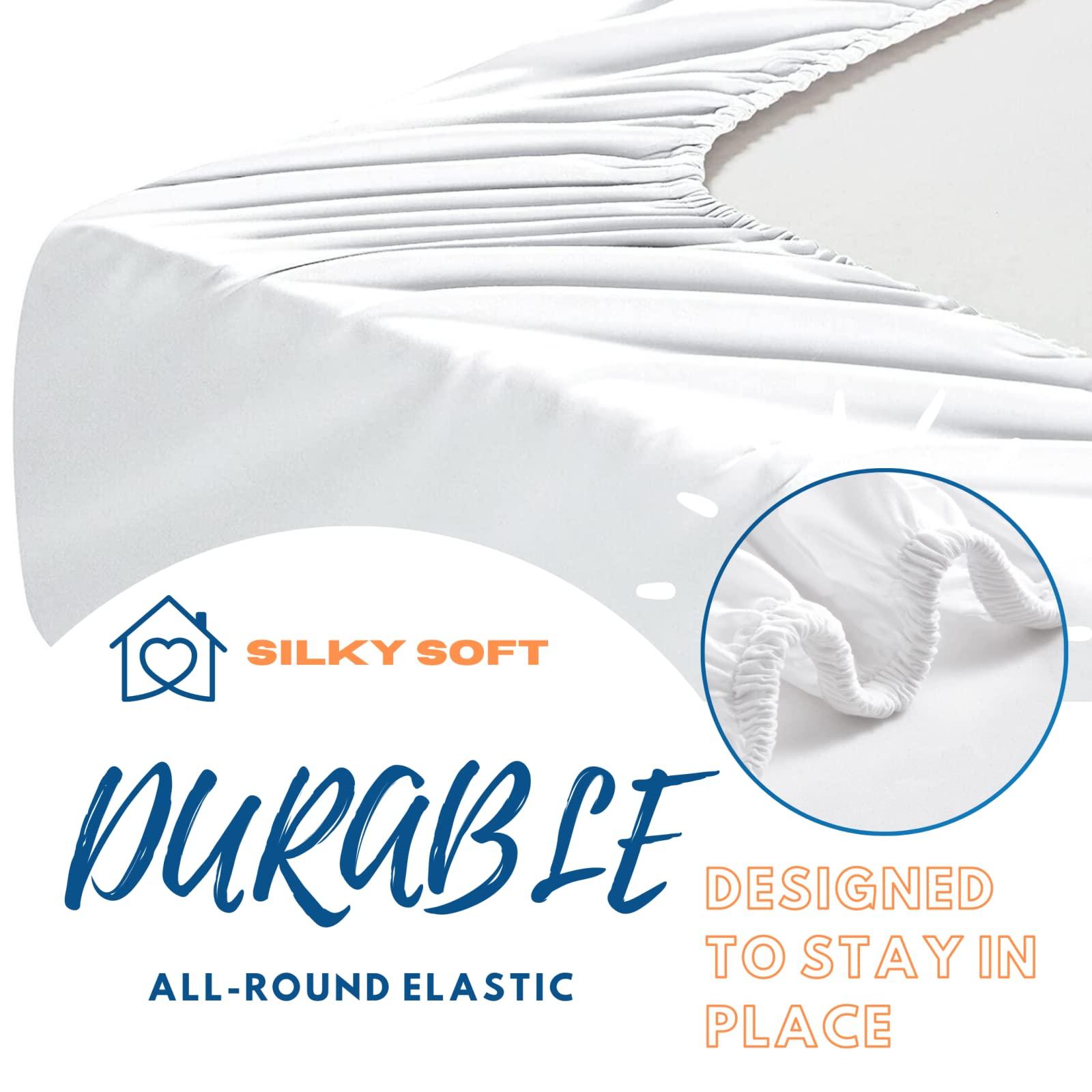 THYUNQ THYUNQ California King Sheet Sets, Abstract Bed Sheets - Geometric Art Bedding Sheets & Pillowcases 4 Piece, Soft Microfiber Patterned Sheet Set with 14 Inch Deep Pocket Fitted Sheet