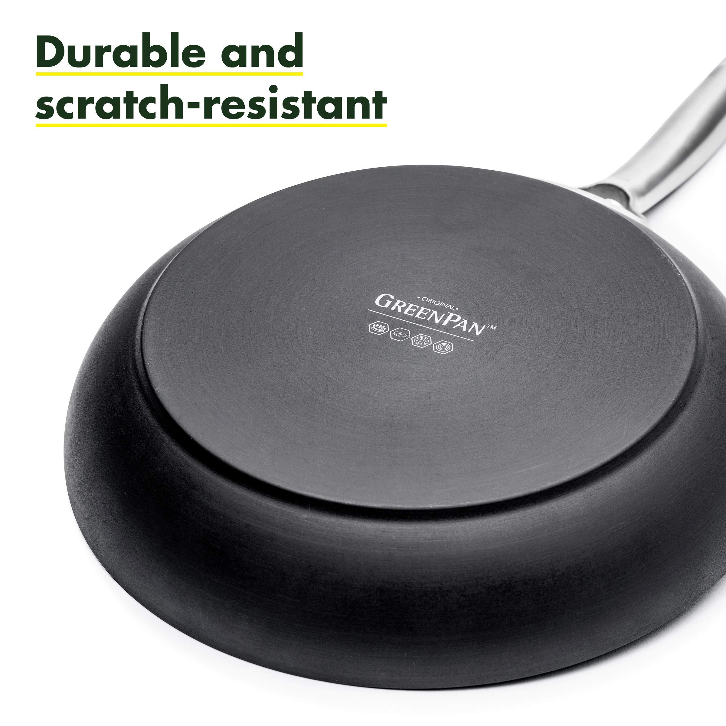 GreenPan GreenPan Valencia Pro and Paris Pro Healthy Ceramic Nonstick Frying Pan Skillet Set, 10\", 12\", and 8\", PFAS-Free