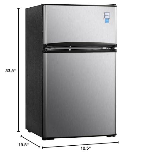 Avanti Avanti RA31B3S 3.1 Cubic Foot 2-Door Counter-high Refrigerator/Freezer, 33.5\" x 18.8\" x 19.8\", Black