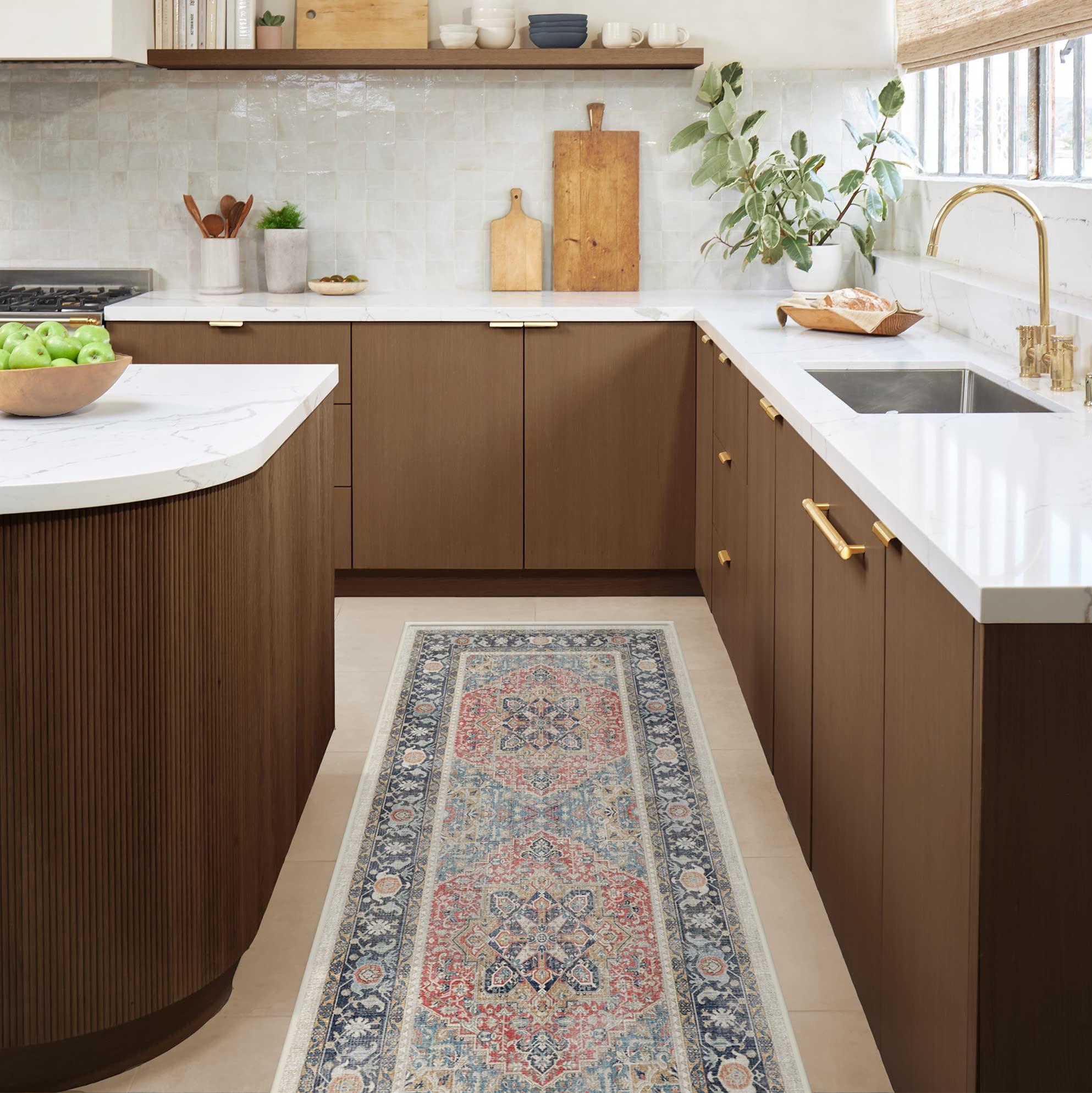 RUGGABLE RUGGABLE Kamran Washable Rug - Perfect Washable Area Rug for Living Room, Bedroom, Kids Room, Nursery - Stain & Water Resistant, Non-Slip, Pet & Child Friendly - Cayenne Red 10'x14' (Cushioned Pad)