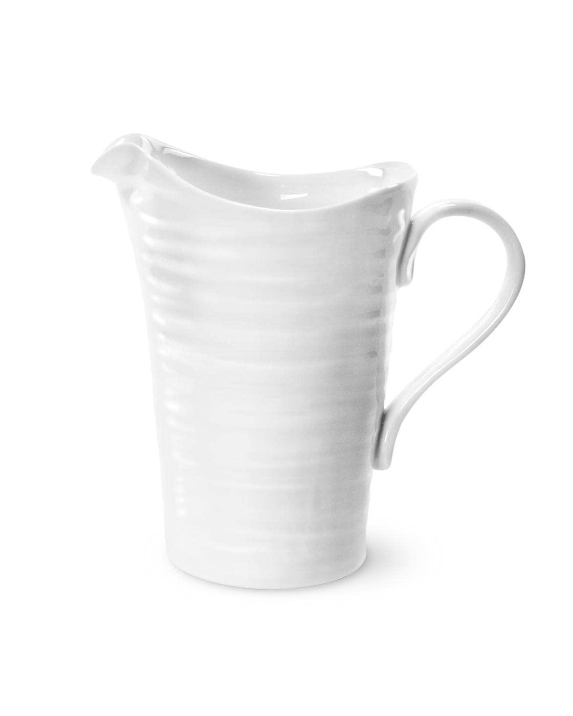 Portmeirion Portmeirion Sophie Conran White Large Pitcher with Handle | 58 Oz Serving Pitcher for Hot or Cold Beverages | Made from Fine Porcelain | Dishwasher and Microwave Safe