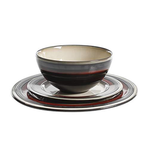 Gibson Elite Gibson Elite Everston 12 Piece Dinnerware Set, Red