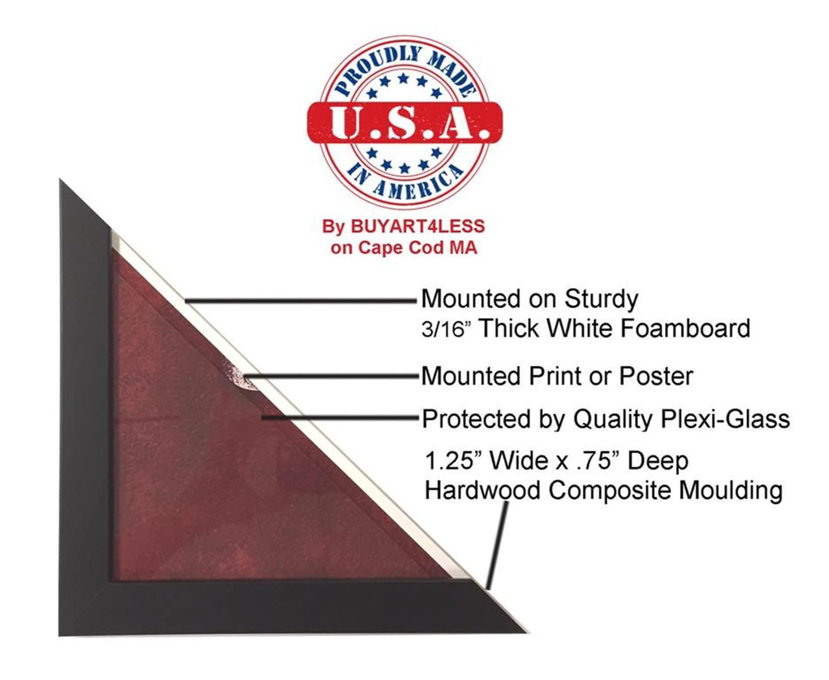 Buyartforless Buyartforless FRAMED Pink Floyd Prism 36x24 Music Art Print Poster