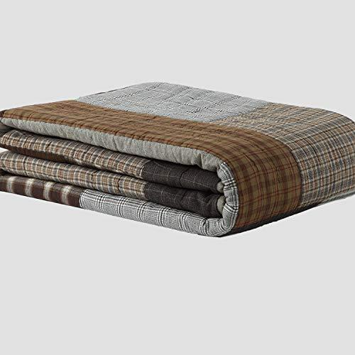 VHC Brands VHC Brands Rustic & Lodge Farmhouse Bedding-Rory Quilt, King 105x95, Greige Grey