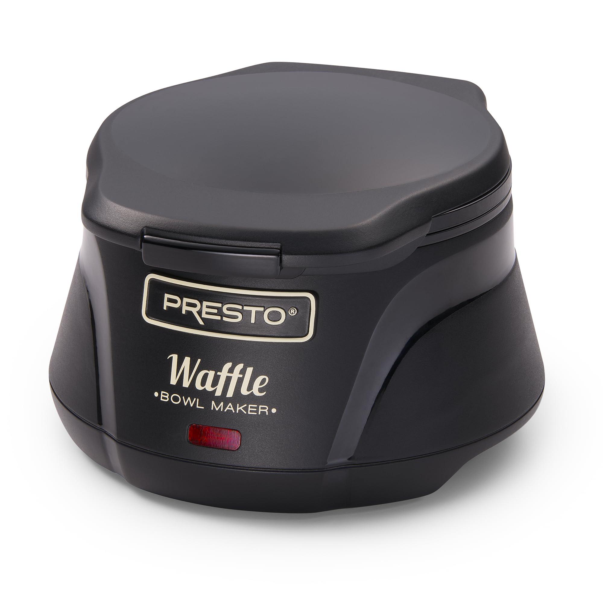 Presto Presto 03500 Belgian Waffle Bowl Maker,Black, 9.3 x 8.25 x 5.25 inches