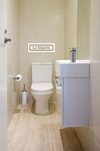PosterArtNow La Toilette - Mini Sign Picture Amazing France Bathroom Ad Modern Advertisement Office Poster 18X6