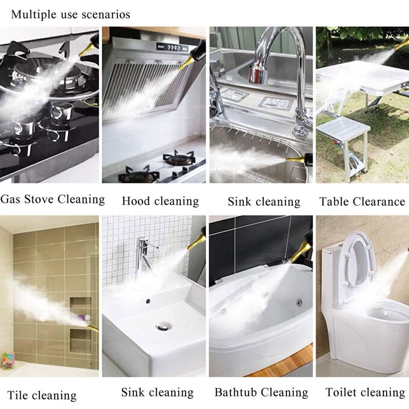 RESKIU Portable Upholstery Cleaner, 1700W/2600W High Pressure Steam Cleaner Hand-held Portable Steam Cleaning Machine Automatic Pumping for Kitchen, Bathroom, Car Seat, Sofa, Floor,110V-1700W