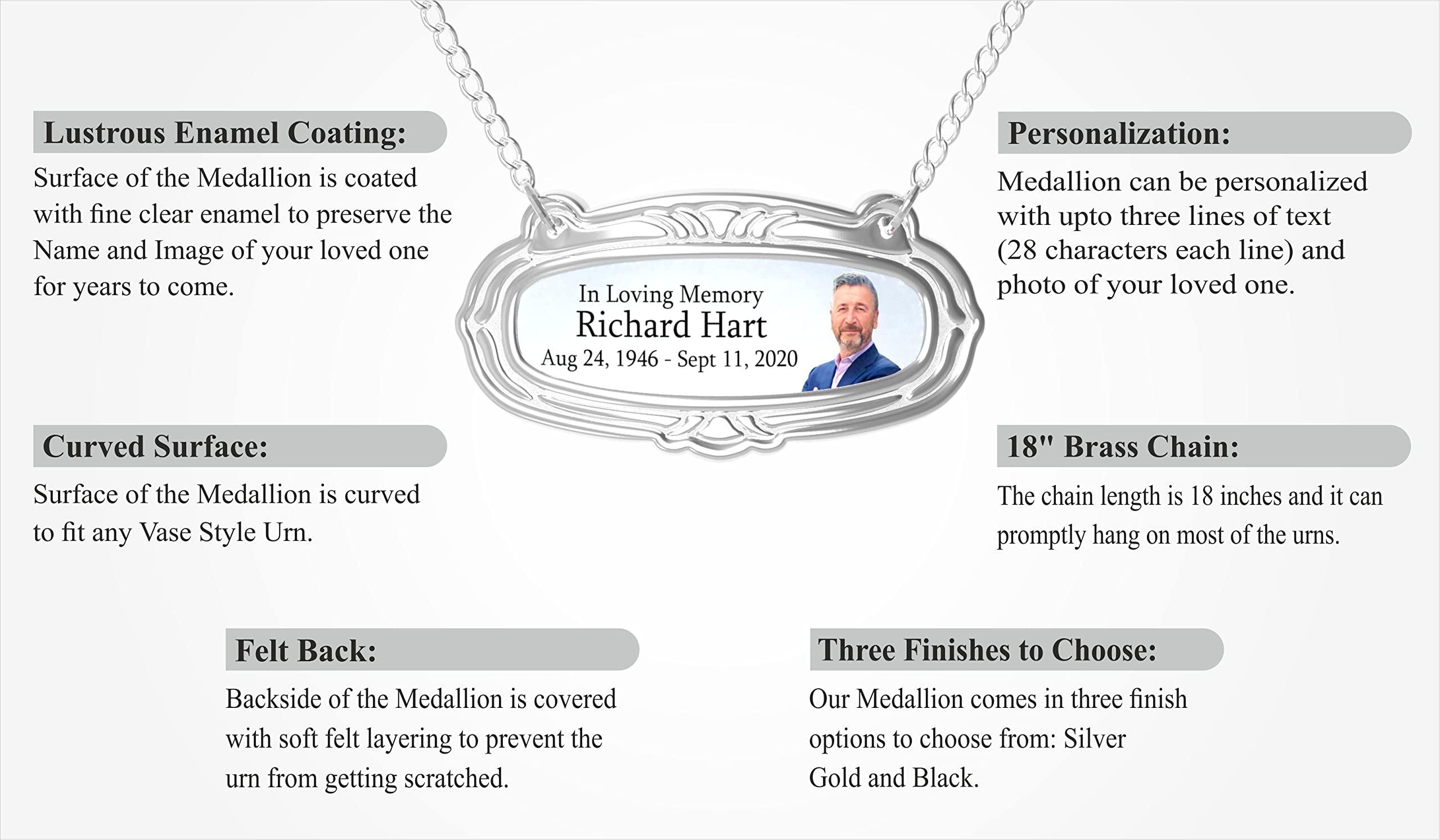 The Loving Memorials Beach Cremation Urns for Adult Ashes Male Female (Aesthetic Palm Free Personalized Medallion, Aesthetic Palm)