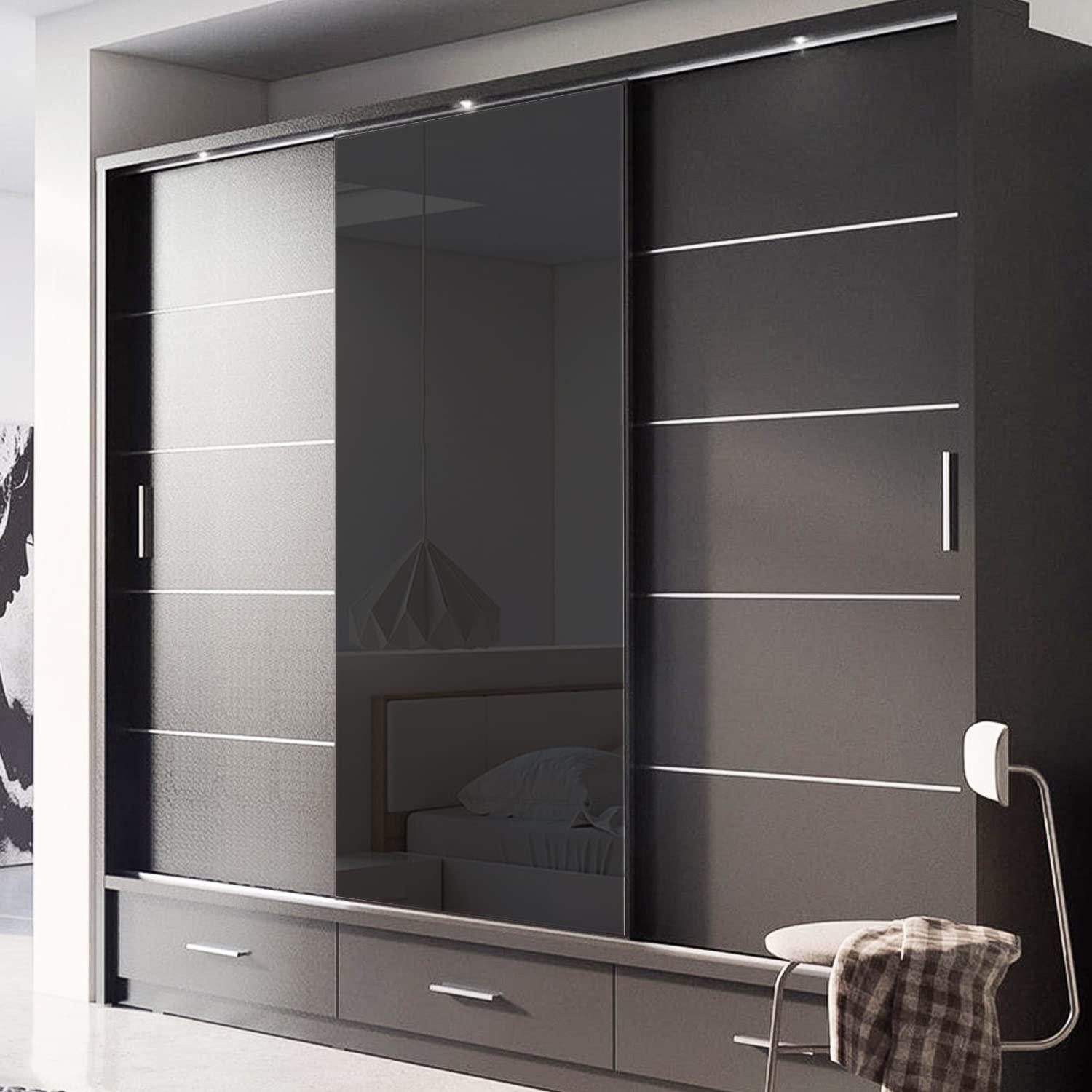 Fab Glass and Mirror Fab Glass and Mirror Cut to Size Mirror Panels - 1/4" Thick Pencil Edge Grey Mirror Custom Size, Frameless Full-Length Mirror for Bedroom, Wardrobe Doors, Table Cover