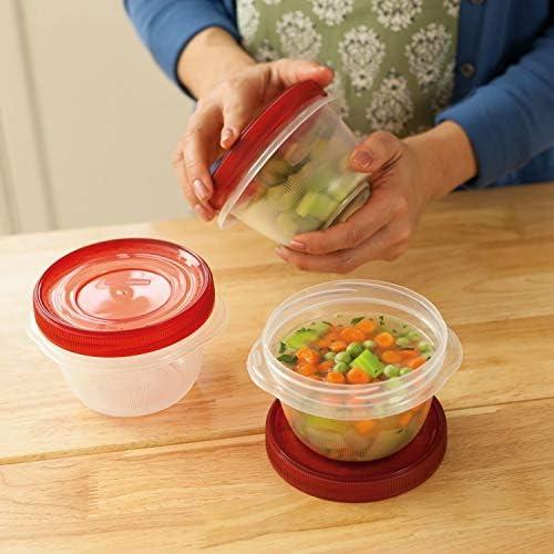 Rubbermaid Rubbermaid TakeAlongs Twist & Seal, Twist Top Food Storage Containers, 2 Cup, 3 Pack