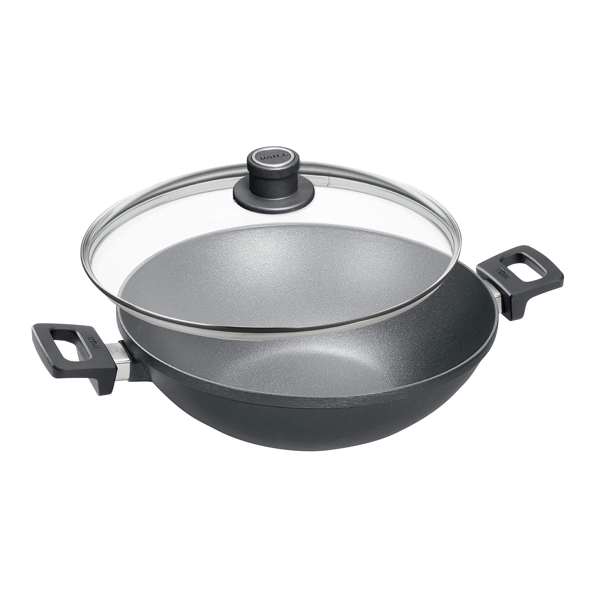 Woll Woll Nowo Titanium Wok with Side Handles and Lid, 12.5-Inch